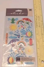 NIP Vintage Sticko Vellum stickers SUMMER SPLASH theme 59892 FAST FREE shipping!