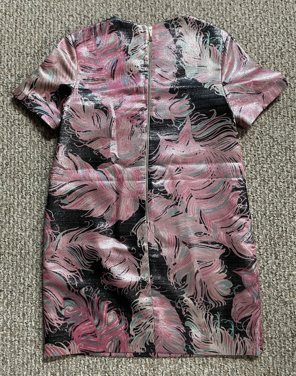 Abito da cocktail Kate Spade New York rosa blu nero taglia 0 elegante!