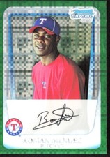 2011 9186A Bowman Chrome Prospects Green X-Fractors AUTOGRAPH Roman Mendez Auto