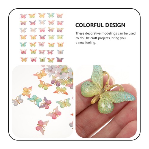 7 Pieces Schmetterling Handgefertigte Materialien Handwerksdekoration - 第 8/12 張圖片