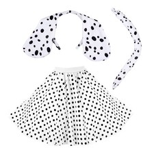 GIRLS DALMATIAN COSTUME DOG WORLD BOOK DAY FANCY DRESS PUPPY EARS TAIL