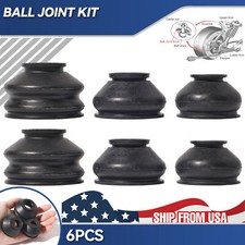 Universal 6X Rubber Ball Joint Rubber Dust Boot Cover Track Rod End Set Kits US