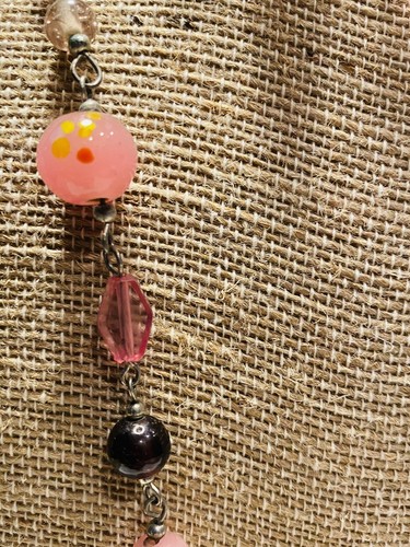 Glass Vintage Necklace With Murano Accents - Picture 3 of 9