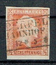 Preussen MiNr. 1 gestempelt k3 Elberfeld / Bahnhof sehr gute Erhaltung