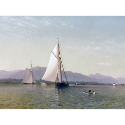 Silva der Hudson am Tappan Zee Gemälde Wandbild Leinwanddruck 18 x 24 Zoll