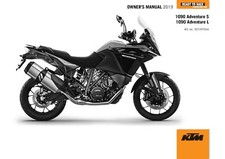 KTM Owners Manual Book Guide 2019 1090 Adventure S EU & 2019 1090 Adventure L EU