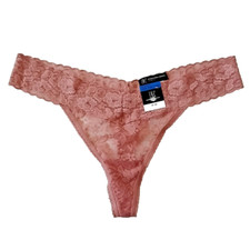 NWT INC Thong Pink Floral Lace SIZE XL