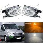 Pair LED Amber Front Fog Lamp w/White DRL For Mercedes-Benz Sprinter W906 07-13