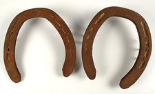 Lot of 2 Vintage Horseshoes Rusty Decor Crafts Lucky Western Nails Man Cave B280