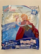 Disney Frozen Elsa & Anna Jigsaw Puzzle on the Go! in Resealable Bag! 63 Pieces
