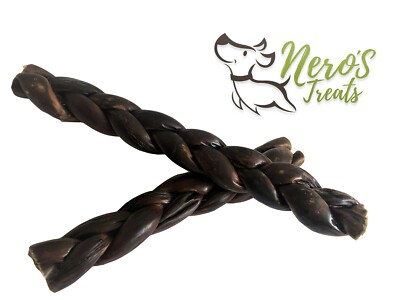 10-12'' Braided Beef Gullet  Stick  USA Quality! Premium Treats (2 Units)