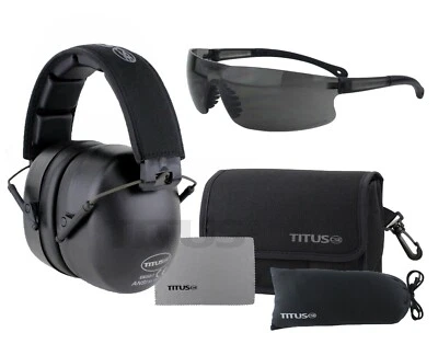 Titus Serie 3 - 37 NRR Reducción de Ruido Protección Auditiva y G45 Z87+ Gafas - Imagen 1 de 4