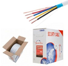 500ft Alarm Security Cable 22/4 Gauge Solid FTP Shielded CCA Burglar Alarm Wire