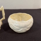 Belleek Ireland Floral Petal Design Creamer Pitcher and Sugar Bowl Fine Irish — photo 3