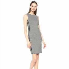 🆕Calvin Klein Ric-Rac Houndstooth Sheath Dress