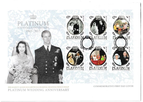 20/11/2017 New Zealand FDC - Platinum Wedding Anniversary 1947 - 2017