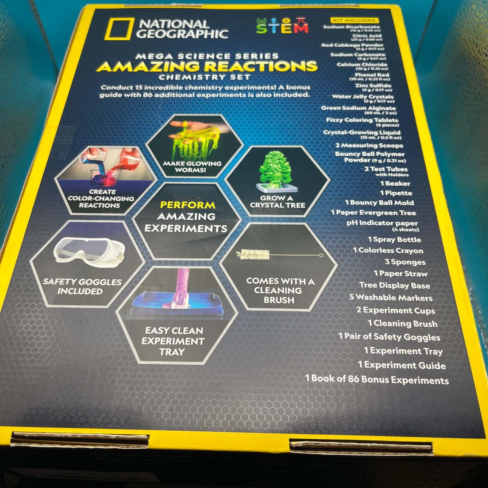 NATIONAL GEOGRAPHIC Mega Science Amazing Reaction Chemistry Set 100+ Experiments