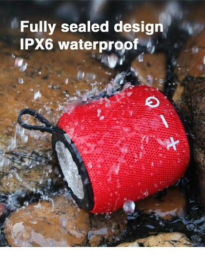 Bluetooth Lautsprecher,10W,IPX7 Wasserfester Intensiver Bass, 24hAkku,TWS,Rot - Bild 3 von 7