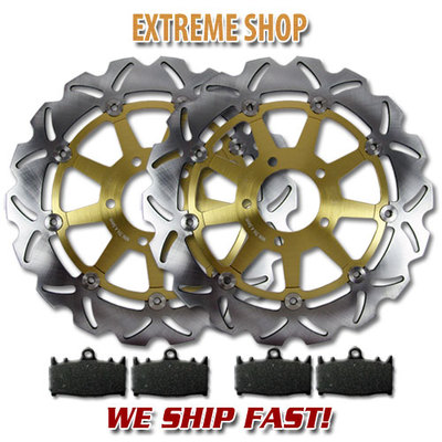 Front Brake Rotor+Pads for Suzuki GSXR600 (97-03) GSXR750 (00-03) TL1000 S 97-01