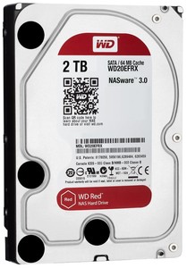 HARD DISK 3,5 WESTERN DIGITAL RED 2TB SATA3 5400rpm 64MB 2000GB WD20EFRX PER NAS