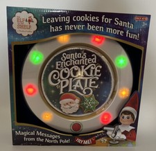 New Elf On The Shelf Santa's Countdown Cookie Plate Magical Messages Christmas