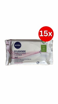 15er Pack NIVEA 3 in 1 Pflegende Reinigungstücher