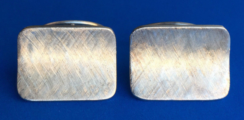VINTAGE MODERNIST STERLING SILVER 925 BJERRING CUFFLINKS - DENMARK