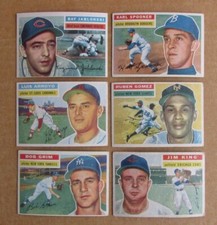 1956 TOPPS BASEBALL WHITE BACK CARD SINGLES COMPLETE YOUR SET UPDATED 4/23