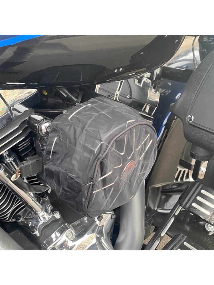 Black Air Filter Cleaner Rain Sock Dustproof Protective For Harley Touring Dyna