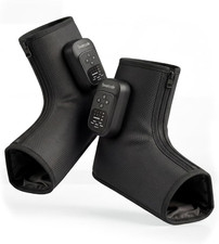 Foot Massager with Air Compression and Heat, Portable Cordless Ankle and Calf Ma