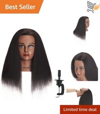 Mannequin Head 14in Real Human Hair Cosmetology Training Salon Stylist