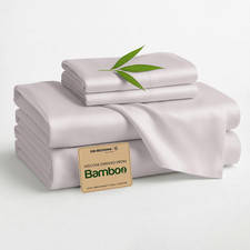 Hotel Quality Luxury Queen Sheet Set 4 Piece 100 Organically Grown Bamboo Vis