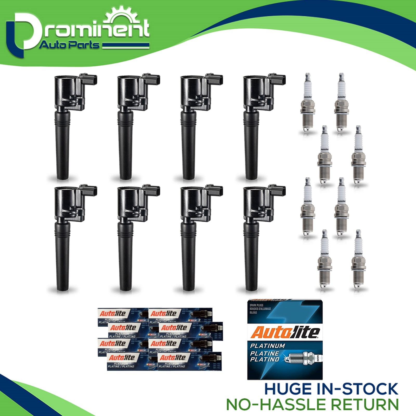 8 Ignition Coil  8 Autolite Platinum Spark Plug for 2002 Ford Thunderbird 3.9L