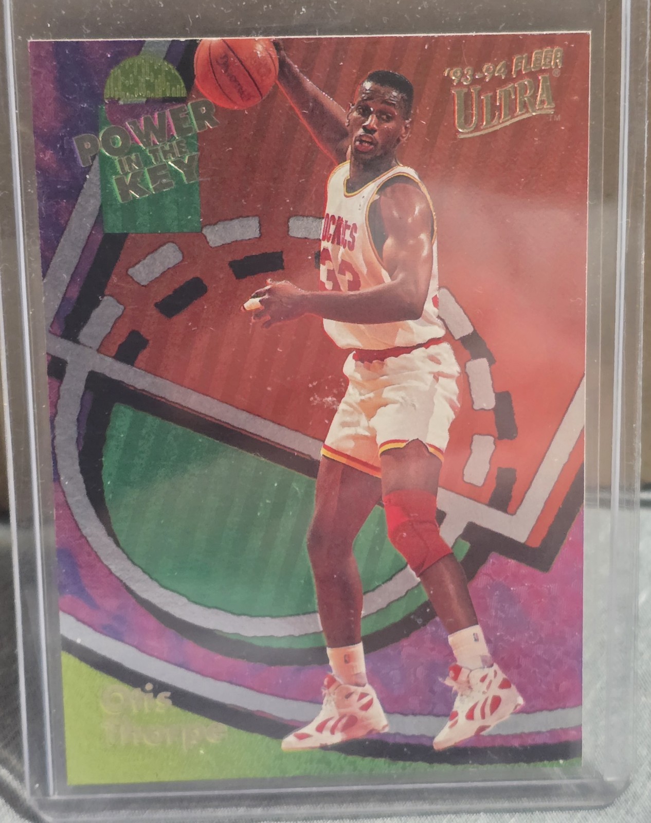 1993-94 Fleer Ultra Power in the Key Otis Thorpe #8 Houston Rockets Insert