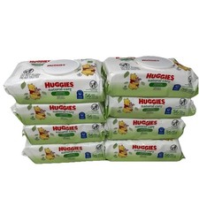 8x Huggies Baby Natural Care Sensitive Unscented, Hypoallergenic 8Pk x 56ct Ea