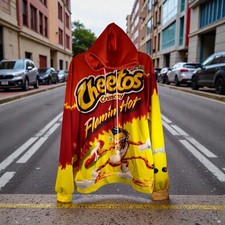 Flamin Hot Cheetos All Over Print Hoodie Sweatshirt Unisex Adult Loose Large