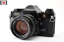  Near MINT  Canon AE-1 Program Black 35mm Film Camera New FD 50mm f1.4 JAPAN