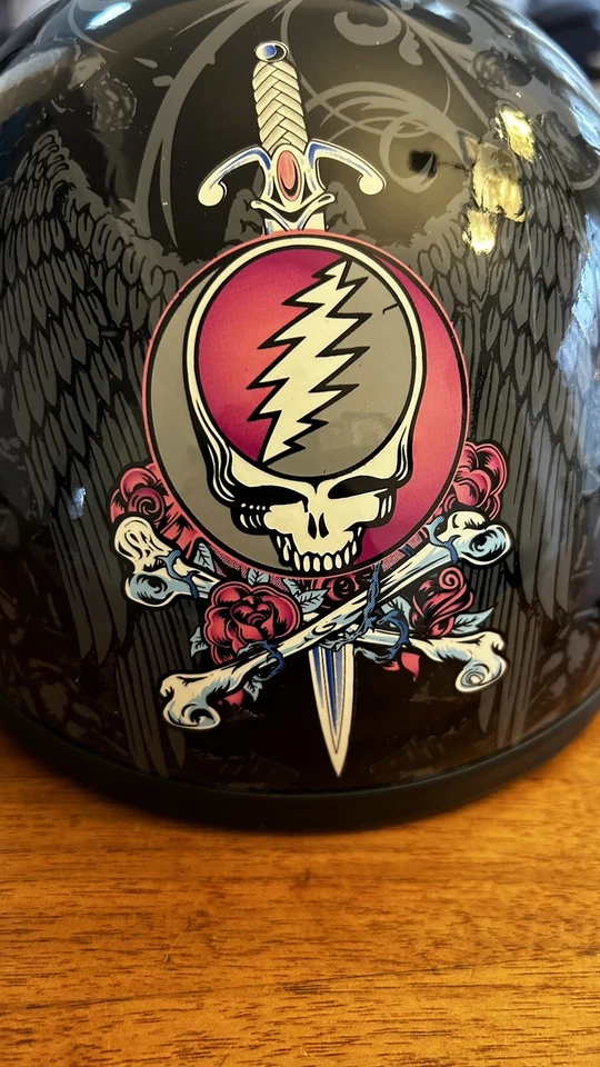 Casco de motocicleta Grateful Dead Skid Lid edición limitada 2012 M Foto 3 de 4