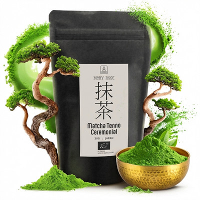 Ceremonial Matcha Bio Pulver Mary Rose Japan Tee Erste Ernte Top Qualität 30g