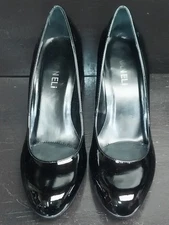 Vaneli Size 8 M Ursela All Black Patent Dress Shoes Heels Women's 