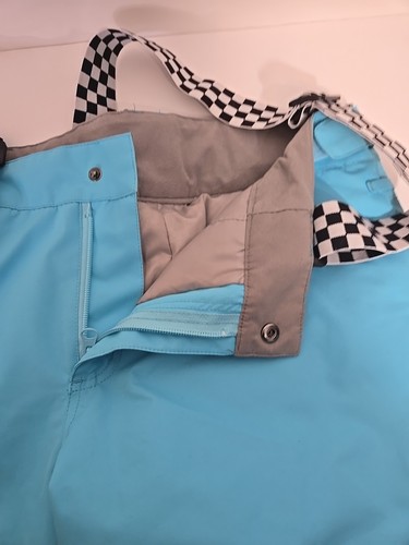 Pantalones de nieve de invierno SMN Smaining con tirantes ajustables a cuadros azules grandes - Imagen 11 de 13
