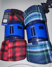 2 Pairs Men s Lounge Sleep PJ Pants Micro Fleece Plaid 2X Pajamas Sleepwear