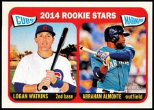 2014 Topps Heritage #166 Rookie Stars (Abraham Almonte / Logan Watkins) RS, RC