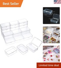 Durable 24 Packs Small Clear Storage Containers - Perfect for Crafts Jewelry