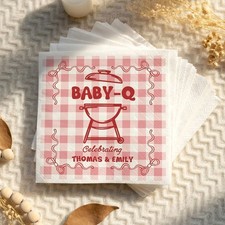 Personalized Baby Q Shower Napkins BBQ Baby S...