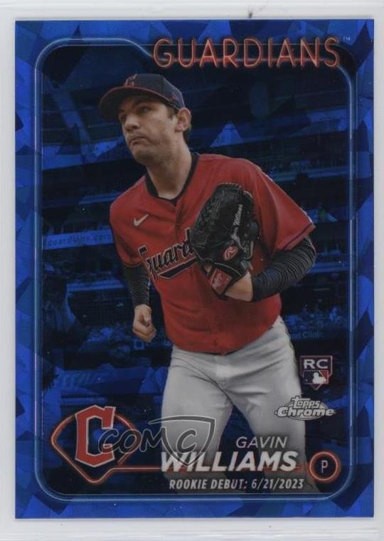 2024 Topps Chrome Update Sapphire Edition Rookie Debut Gavin Williams 01wt