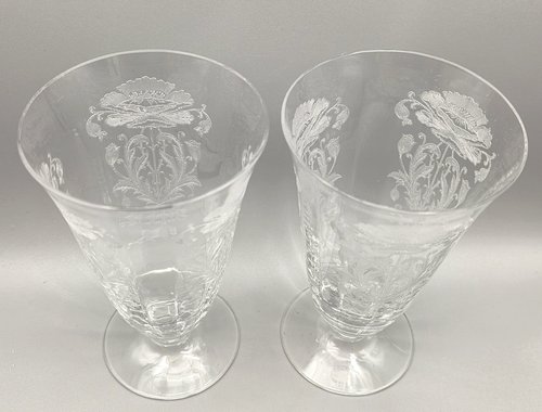 Antique Fostoria Rogene Iced Tea Glasses Set of 2 - Picture 2 of 3