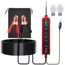 Automotive Car Circuit Tester 12V 24V DC Power Probe with Overload Red 