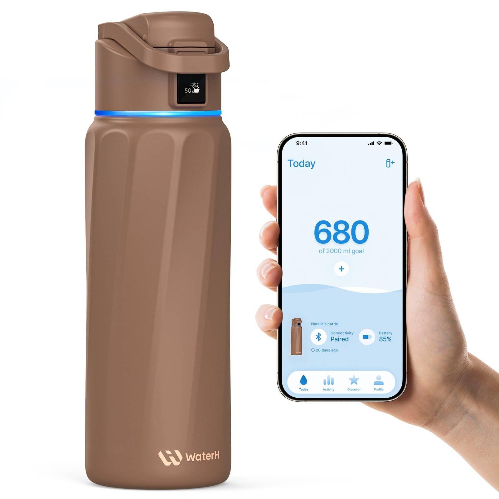 Gourde intelligente BOOST 946 ml isotherme en acier inoxydable