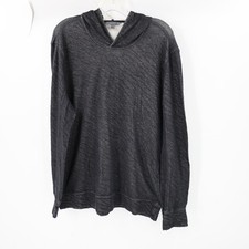 John Varvatos Hoodie Mens Large Cotton Stitch Long Sleeve Pullover textured